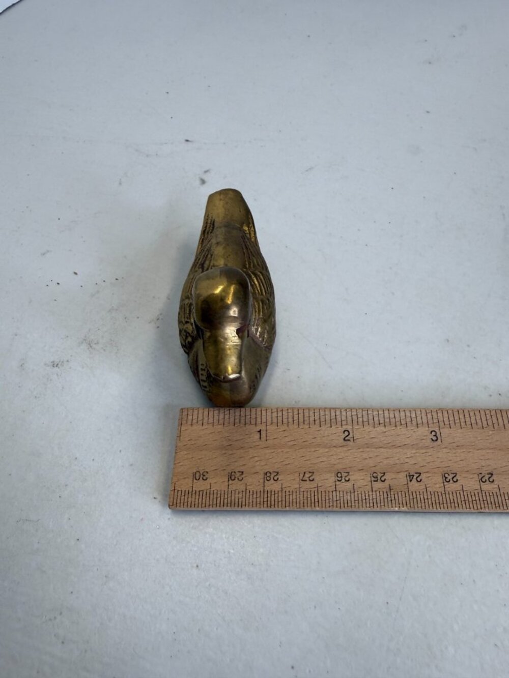 Brass Duck Paperweight 3 1/2" Statue Art Display - Picture 9 of 9